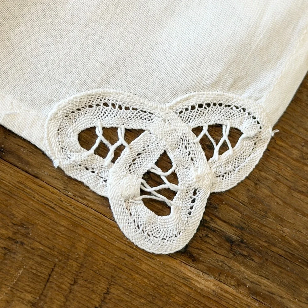 6 NWT Vintage White Battinburg Lace Napkins. Cotton | Classic | Elegant | Chic